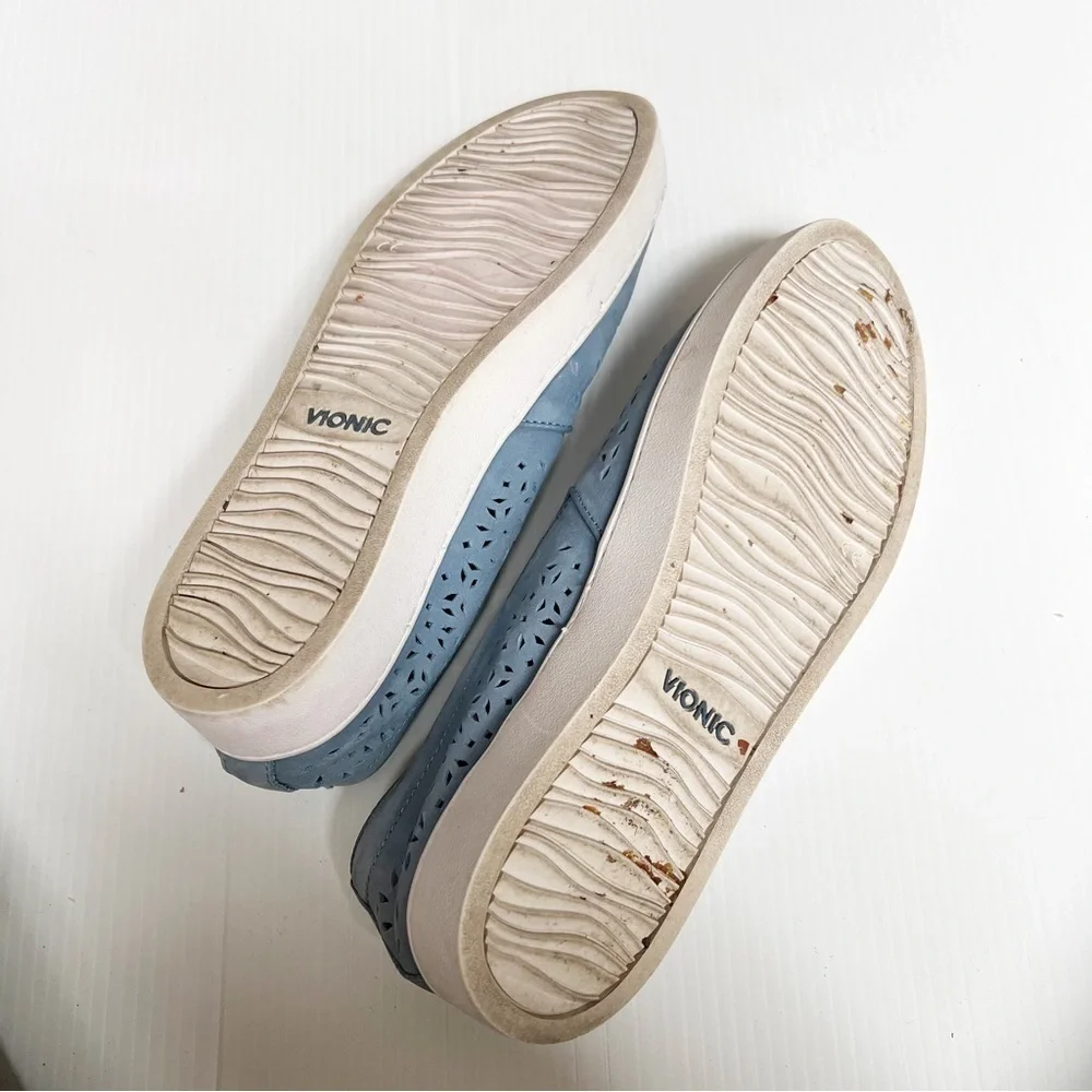 Vionic- Light Blue Splendid Midi Perf Slip On Sneakers
